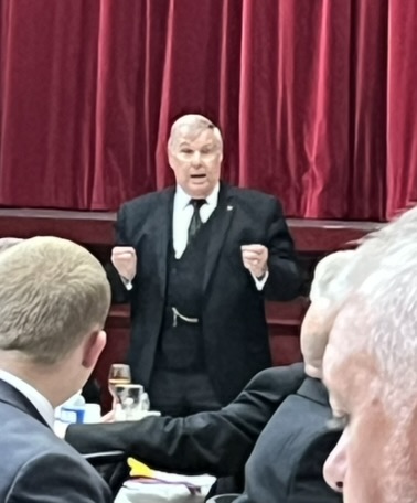 WPGM Bro. W. Ramsay McGhee rousing speech