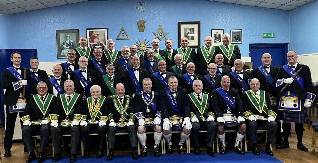 Camelon No. 1456 with PGLS and Office-bearers at 75th Rededication