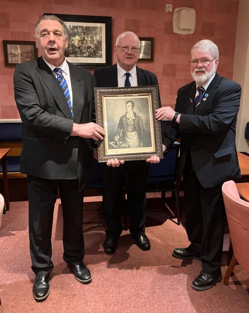 IPM Thomas Campbell presenting the Robert Burns' picture