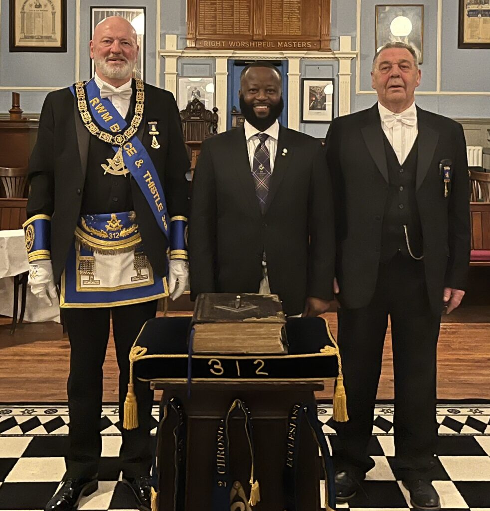 RWM, Bro. Frederick and his proposer Bro. Thomas J Campbell PM