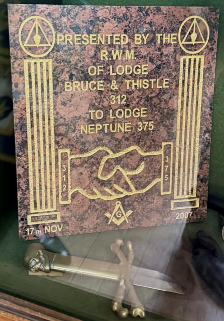 2007 Plaque Presented by our then RWM Bro. Thomas J Campbell